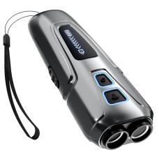 מדחף אולטרסוני לכלבים עם מנורת LED להפעלה בצבע אפור